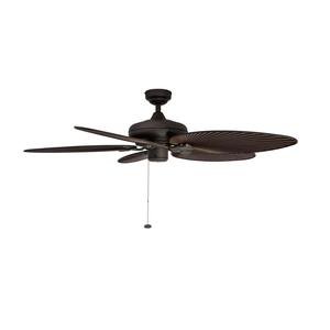 Quạt Trần Trang Trí Ngoài Trời Bằng Nhựa ABS Lá Cọ 52 Inch Kèm Đèn Quạt Trần Bằng Mây - Product Image 2