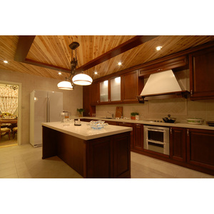 Roble estilo italiano muebles de madera maciza gabinete de cocina colgante - Product Image 1