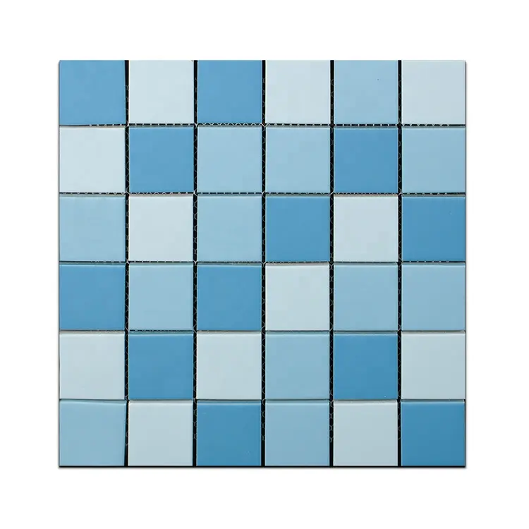 Foshan Mix Blue Swimming Pool 48x48 Mosaic Ceramic Tile