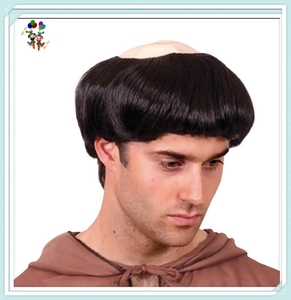 Perruques de <span class=keywords><strong>carnaval</strong></span> pour hommes, synthétiques, style prêtre moine, très vendues, HPC-1248 - Product Image 2