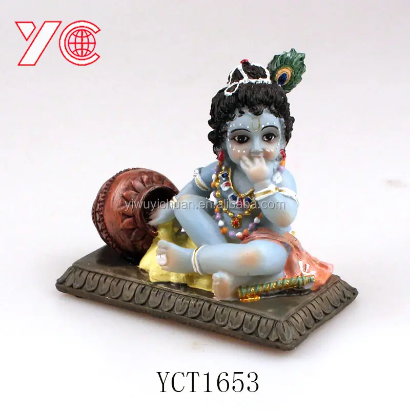 भारत हिंदू भगवान कृष्ण मूर्ति बच्चे कृष्ण प्रतिमा