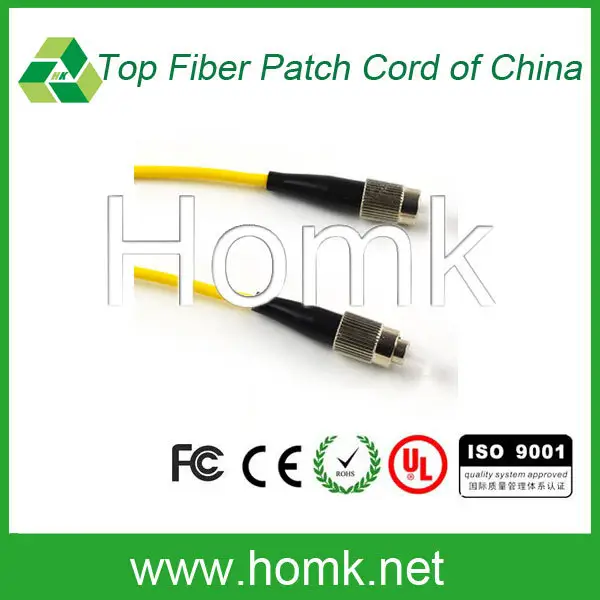 A fc monomodo fc simplex de fibra óptica de cable de parche de color amarillo 2.0mm 1m longitud