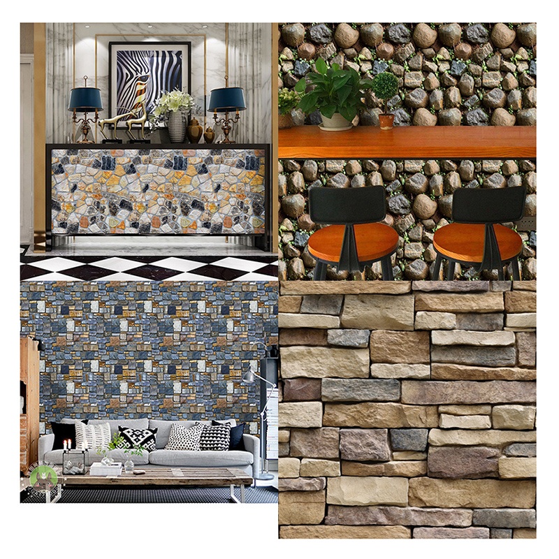 Новая декоративная клейкая настенная бумага в рулонах, обои, дизайн, Декор для дома, 3D кирпичная Настенная Наклейка