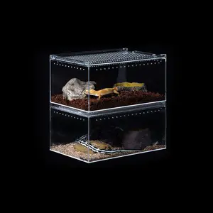 En gros clair personnalisé acrylique terrarium reptile/Offre Spéciale acrylique terrarium