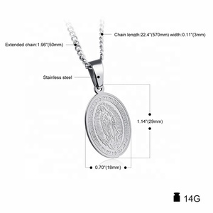 MECYLIFE chapados en oro católica medalla collar <span class=keywords><strong>de</strong></span> <span class=keywords><strong>Nuestra</strong></span> <span class=keywords><strong>Señora</strong></span> <span class=keywords><strong>de</strong></span> <span class=keywords><strong>Guadalupe</strong></span>, colgante religioso - Product Image 5