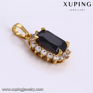 32914 Xuping 18K doré collier gracieux avec <span class=keywords><strong>diamant</strong></span> central disponible en différentes couleurs entouré de strass pour femme - Product Image 4