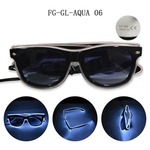 Großhandel Zier leuchtende sonnenbrille Sound Aktive Led/El Partei Gläser