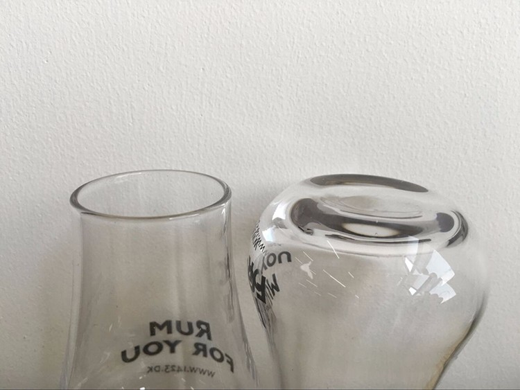 polish mouth blow white wine glass