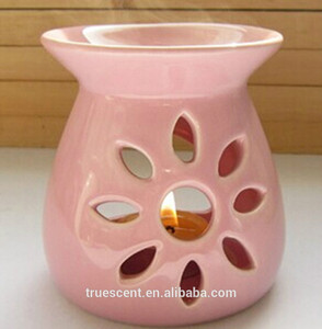 De color rosa flor de santificar- cabo <span class=keywords><strong>en</strong></span> casa <span class=keywords><strong>la</strong></span> fragancia de aroma de aceite de cerámica del quemador - Product Image 1