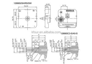 12888s-series tiêu chuẩn thạch anh phong trào mo CE, FCC, RoHS <span class=keywords><strong>24</strong></span> giờ/rewvrsed/giờ/Đồng hồ mạnh mẽ phong trào - Product Image 5