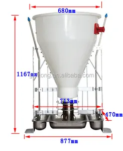 140L pig feeder dry wet pig feeder for pig farm nursery and fattening Animal feeder