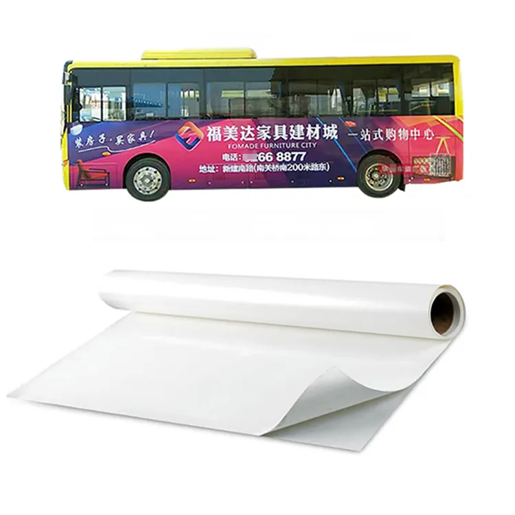 E-jet SAV 140gsm Car wrapping Sticker Self Adhesive Matte Vinyl for Eco Solvent Printing decorating and Bus advertisement