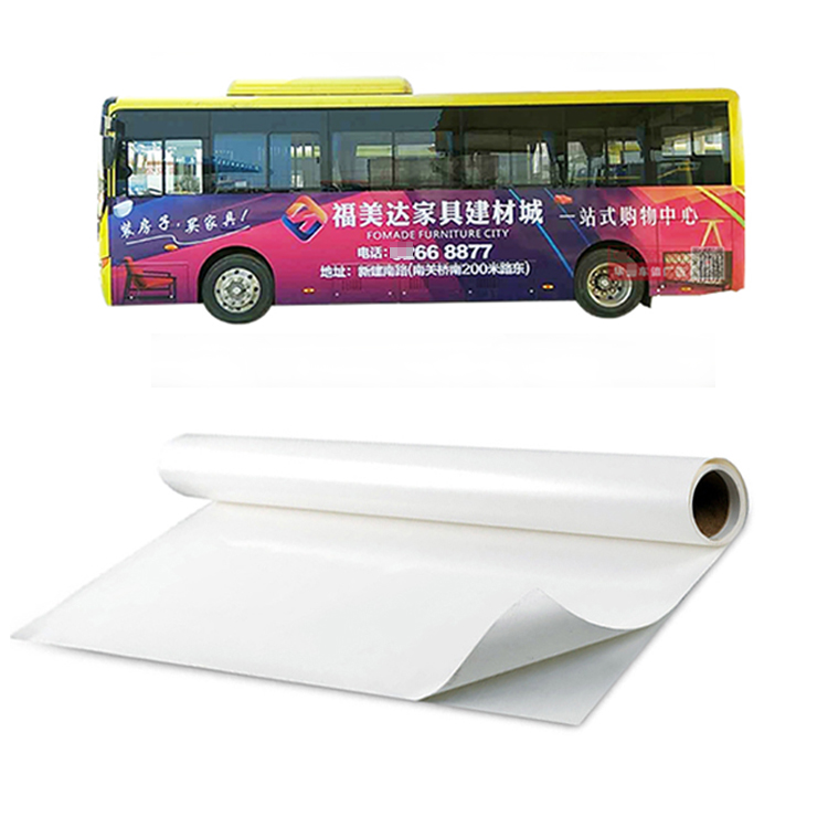 E-jet SAV 140gsm  Car wrapping Sticker Self Adhesive  Matte Vinyl for Eco Solvent Printing  decorating and Bus  advertisement