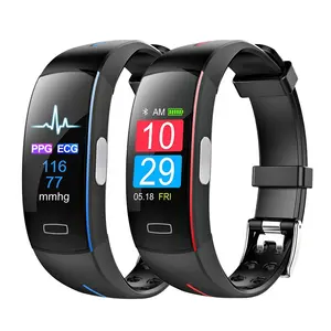 P3 Più Intelligente Del Braccialetto PPG ECG Frequenza Cardiaca Misuratore di Pressione Sanguigna Monitor di Colore Dello Schermo di Smart Wristband