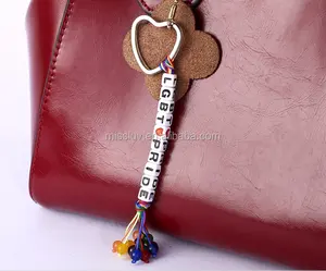 Tự Làm Thư Hạt Túi Quyến Rũ Tên Thư Hạt Keychain Lấy Cảm Hứng Từ Thư Keychain Quà Tặng