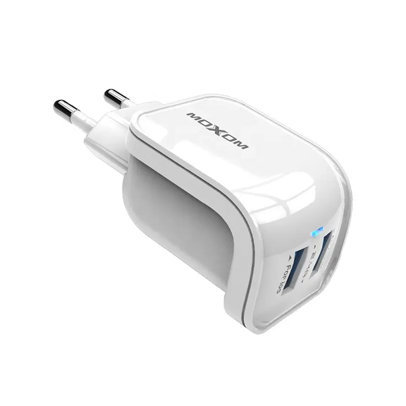 USB Charger 2.4A Dual Port MOXOM Fast Travel Charger For iPhone6/Samsung S6/iPad mini 2