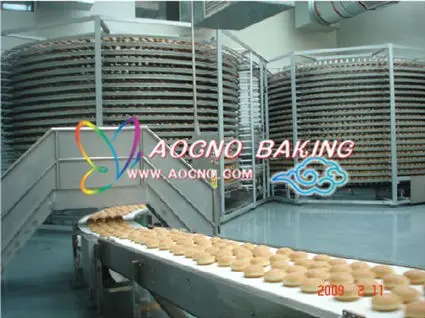 Bakering machine food spiral cooling tower