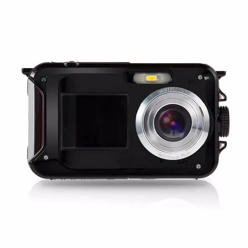 2.7" inch 24MP Dual LCD Screen Compact Digital Camera Waterproof 16x Zoom Video Camcorder Mini Cameras CMOS Micro Camera EU plug