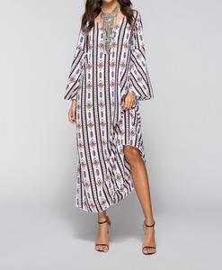 2022 Plus Size Boho Bohemian tunica abiti Casual lunghi Maxi abiti di grandi dimensioni <span class=keywords><strong>abbigliamento</strong></span> donna di grandi dimensioni - Product Image 4