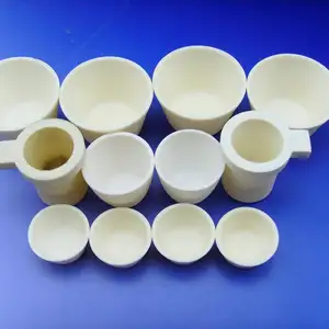 Crisol de cerámica refractario de alúmina de gran tamaño