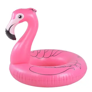 Custom Pink Flamingo Inflatable Tube Float Swimming Pool Vinyl Inflatable Swim Ring Tube Adult Swimming Ring