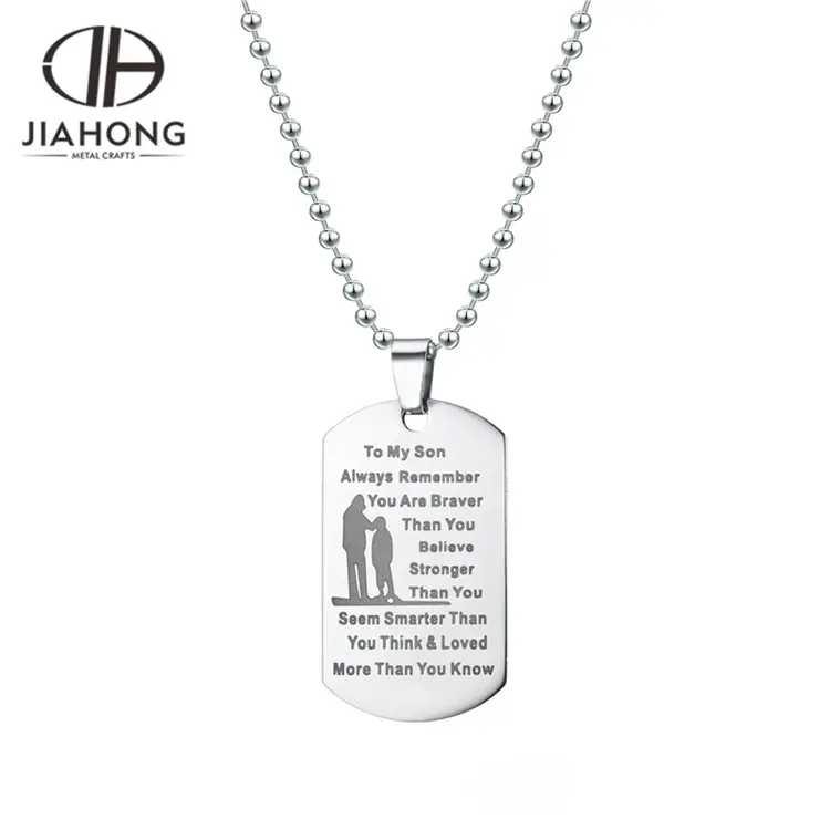 Specialized blank metal dog tags in silver for souvenir