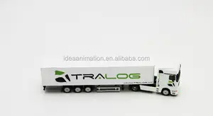 custom made metal promotional miniature 1/87 diecast container truck model