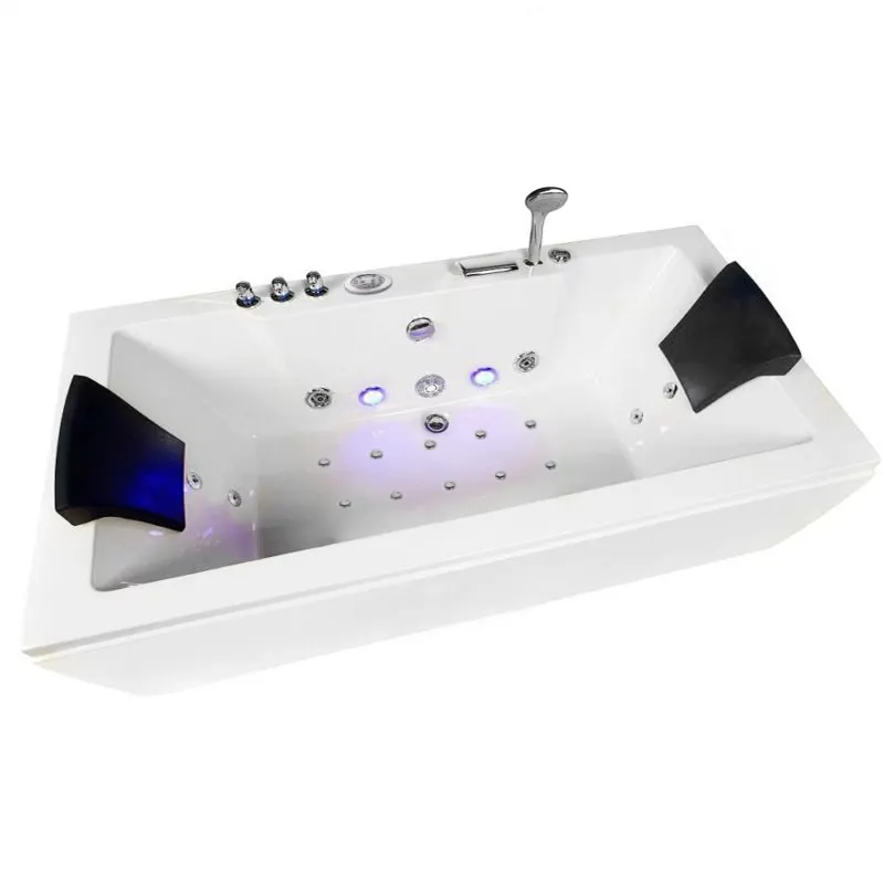 Vasca da bagno di lusso con idromassaggio a LED per vasca da bagno per due interni