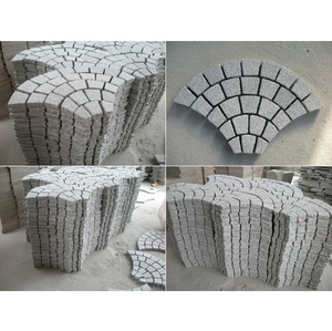 HZW-66 de Granit Gris Blanc À Mailles En Forme De Ventilateur <span class=keywords><strong>Pavé</strong></span> de Pavage D'<span class=keywords><strong>allée</strong></span> De Granit Bloc <span class=keywords><strong>Pavé</strong></span> <span class=keywords><strong>Pierre</strong></span> Allées - Product Image 1