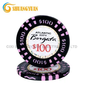 Chip di Poker del casinò iniettato con valore bicolore da 11.5g
