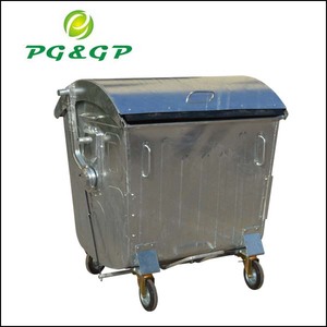 Carro <span class=keywords><strong>de</strong></span> <span class=keywords><strong>Basura</strong></span> Galvanizado para Recolección Clasificada <span class=keywords><strong>de</strong></span> 1.1 CBM - Product Image 3