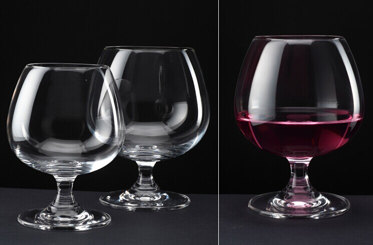 Haonai 13-1/4-ounce Napoleon Brandy Glass Crystal Brandy Snifter Masterfully Blown Glassware,Dishwasher safe