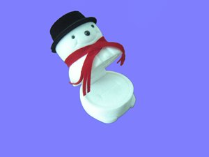 ZHIHUA marque vente chaude de haute qualité mignon flocage <span class=keywords><strong>bonhomme</strong></span> de neige forme boîte à bijoux - Product Image 3