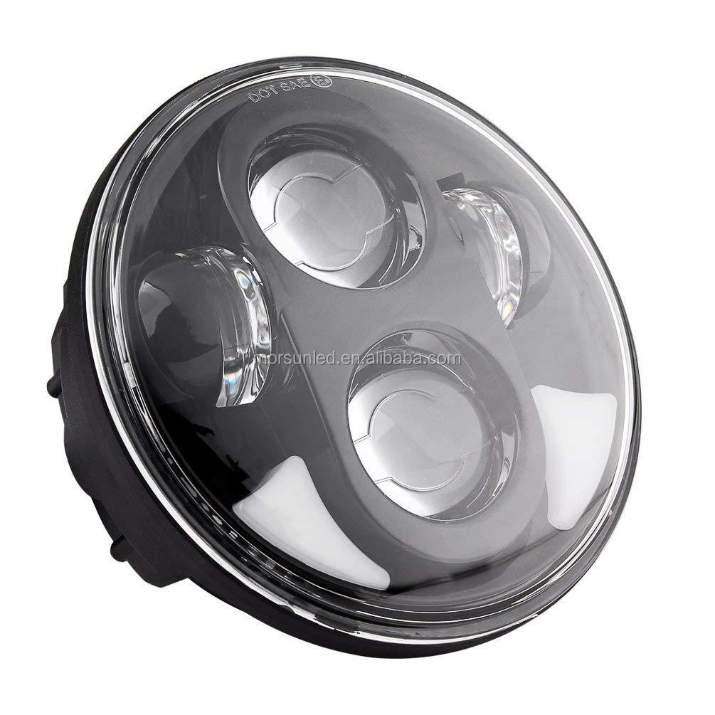 Motorcycle use 5.75 inch round led headlights with drl for harley davidsons accessories led lights