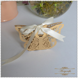 Caja de dulces para fiesta de boda, romántico, mariposa, decoración - Product Image 3