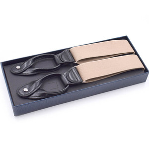 Bretelles en cuir véritable élastiques de conception raffinée, best-seller <span class=keywords><strong>2018</strong></span>, personnalisées pour hommes - Product Image 5
