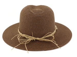 B8 Summer Outdoor Beach Cap British Style Jazz <strong>Straw</strong> Hat Wide Brim Vintage <strong>Fedora</strong> for Men Women Sunscreen Panama Sun Hats - Product Image 4