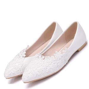 Sh10597a 2023 <span class=keywords><strong>scarpe</strong></span> <span class=keywords><strong>basse</strong></span> da donna in pizzo da sposa nuove <span class=keywords><strong>scarpe</strong></span> da donna di moda all'ingrosso - Product Image 2