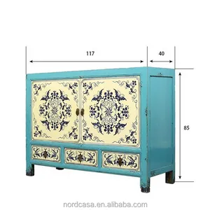 Ba Ngăn Kéo Hai Cửa Nội Thất Phong Cách Cổ Trung Quốc Vẽ Tay Tủ Phòng Khách - Product Image 3