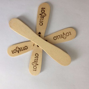 Bâtonnets <span class=keywords><strong>de</strong></span> crème glacée en bois écologique, 50 pièces, bord rond coloré, avec logo - Product Image 2