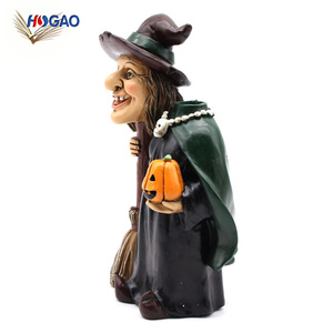 Figuras de bruja hechas a mano de tamaño personalizado, decoración para el hogar y el jardín, muñecas de resina, bruja de Halloween, venta directa de fábrica de China - Product Image 5