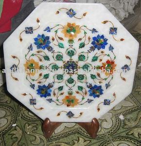Décoration d'intérieur, plaque octogonale en marbre incrusté - Product Image 1