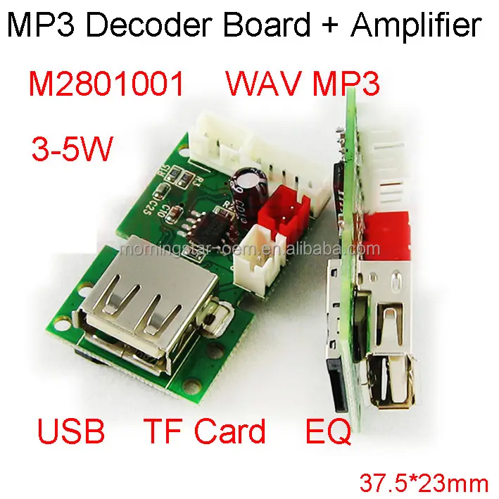 Wav mp3 decoder board mit verstärker board dekodierung von verlustfreie musik mit USB TF karte Ultra-kleine größe power und speicher module