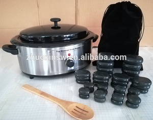 Spa-Ausrüstung 36 Stück heißer Massage stein mit US-Stecker 6Q Stein heizung/-wärmer