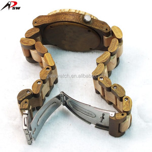 Montre en bois de bambou naturel pour homme, jouet artisanal fait à la main, usine - Product Image 5