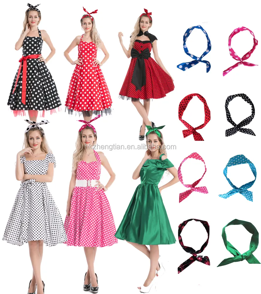 NEW bestdress Vintage 50 s Halter Neck Dress Polka dots Swing Jive Dress Rockabilly Retro PinUp Dress uk8-24