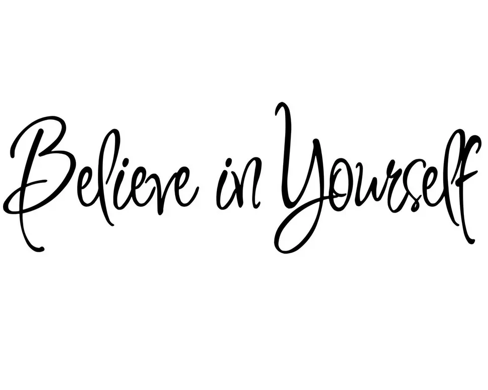 Believe in Yourself Decal Wall Quote Sayings Stickers Quotes Vinyl Inspirational Wall Decals Words Letters