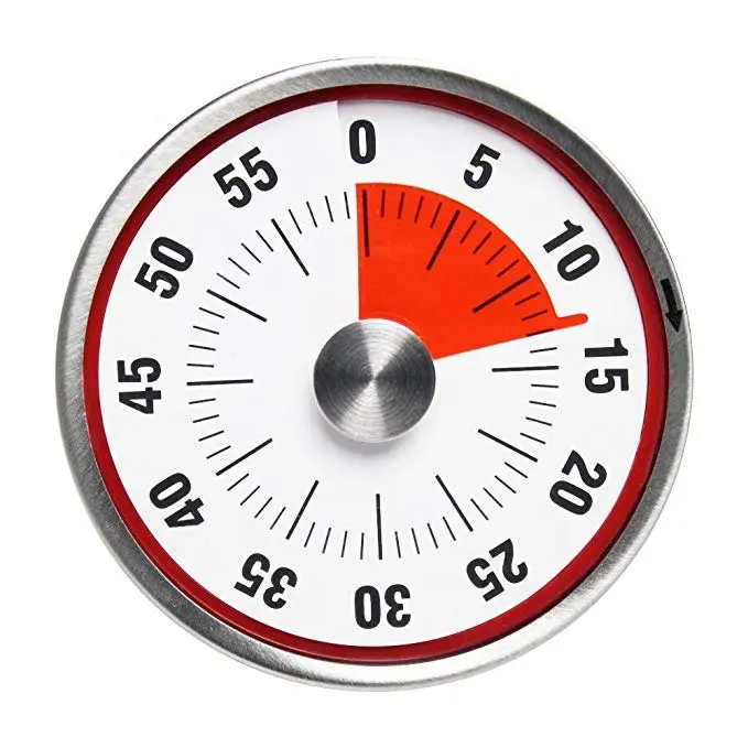 עגול מגנט סיבוב מכאני שעון ספירה לאחור טיימר עם מעורר 60 דקות