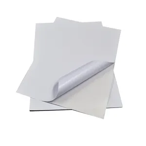 Adesivo autoadesivo creme branco impresso a4, livre, de madeira, material de etiqueta de papel autoadesivo para laser e impressora de tinta