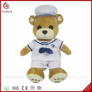 Piccolo orso staccabile e lavabile con abito da <span class=keywords><strong>marinaio</strong></span> Oem abito da cartone animato orsacchiotto peluche seduta orso bruno - Product Image 2